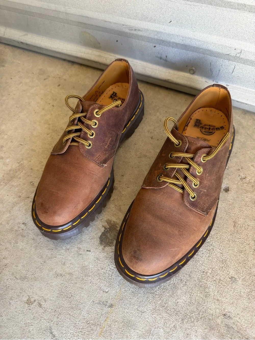 Vintage Dr. Martens Brown Leather 3-Eye Boat Shoe - With Original Box and Papers